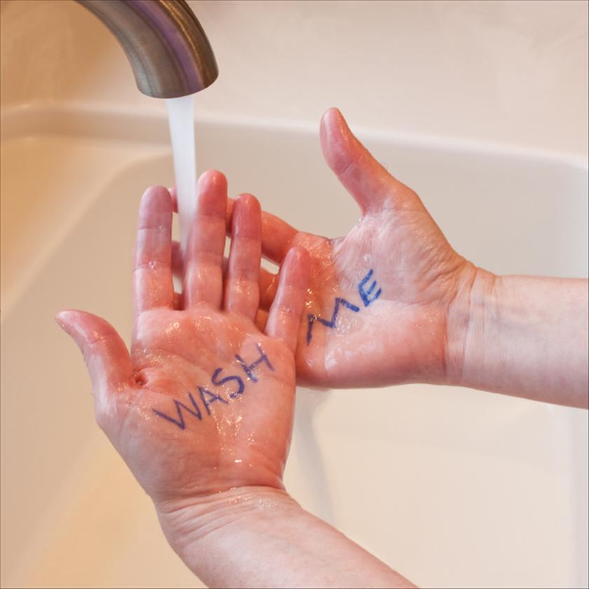Washing hands mysophobia